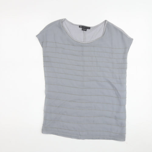 Armani Exchange Women's Grey Striped T-Shirt S