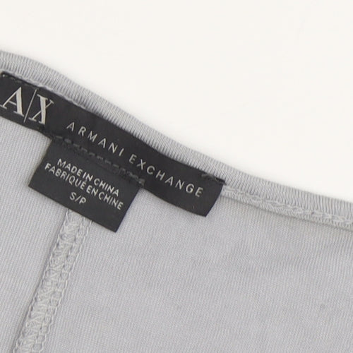 Armani Exchange Women's Grey Striped T-Shirt S