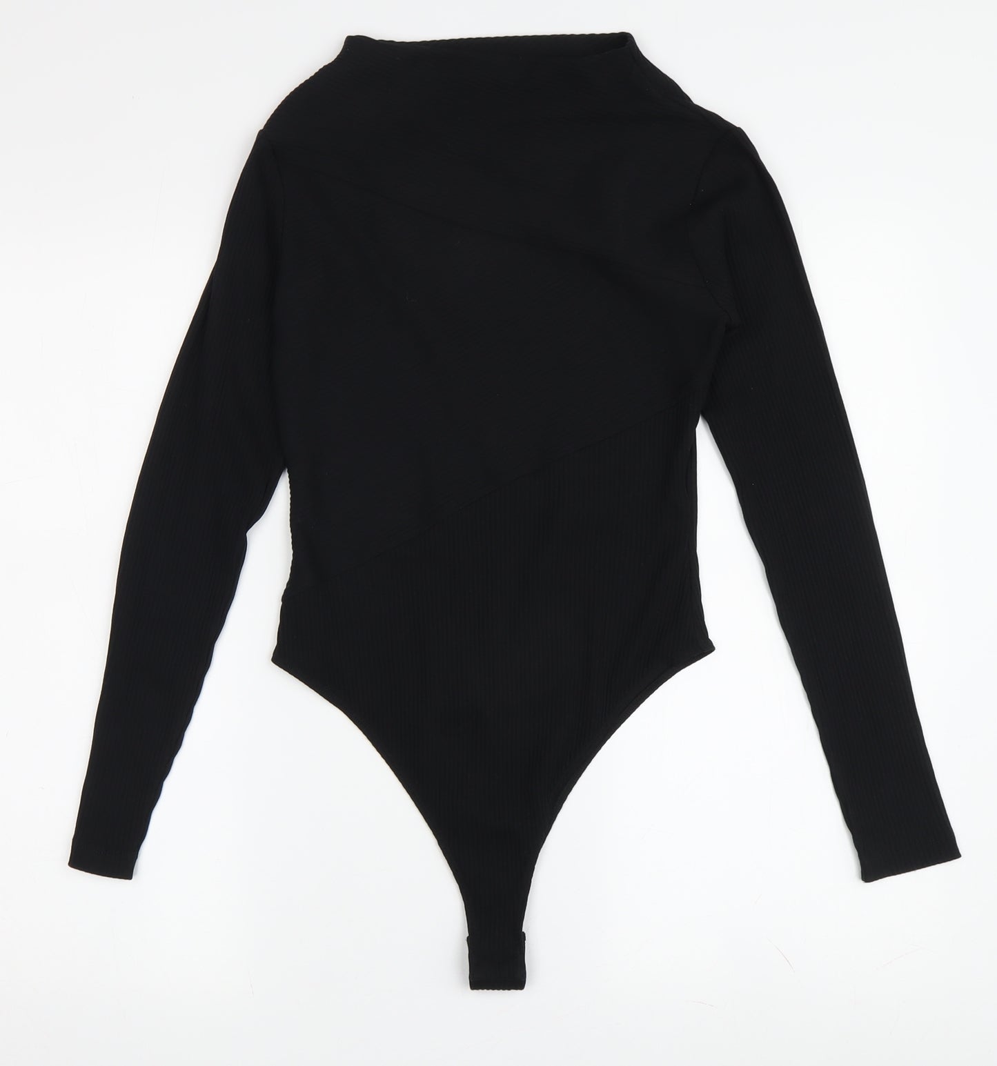 AllSaints Women's Black Bodysuit, Size 8, Long Sleeve