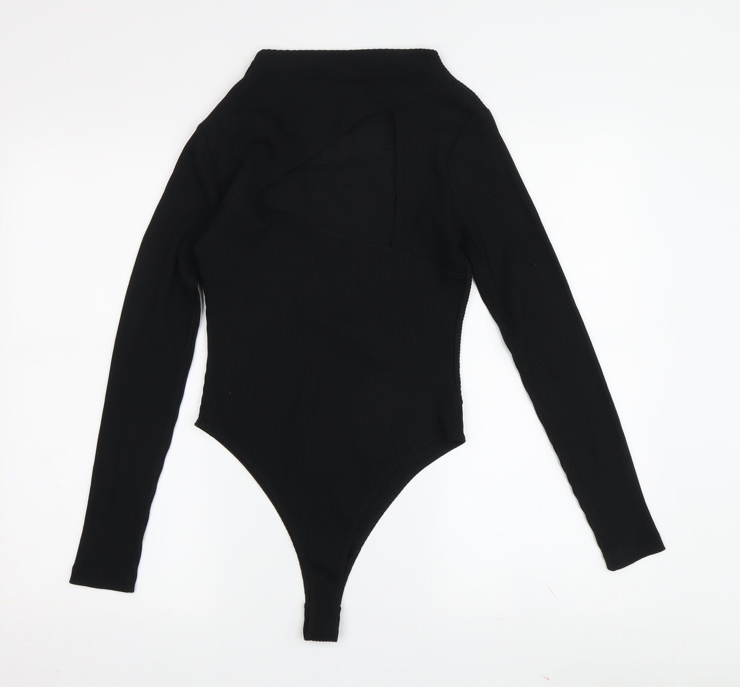 AllSaints Women's Black Bodysuit, Size 8, Long Sleeve