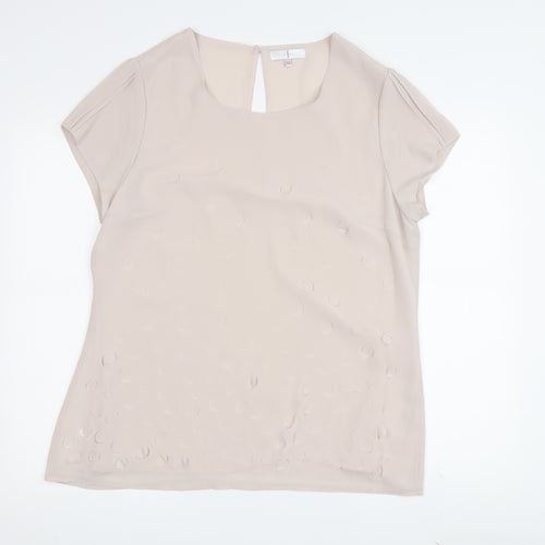 Jasper Conran Women's Beige Size 14 Blouse
