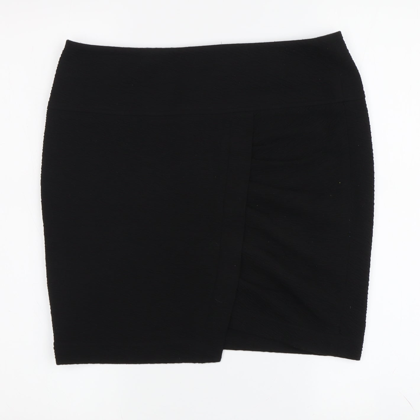 DKNYC Women's Black Pencil Skirt, XS, Zip Detail
