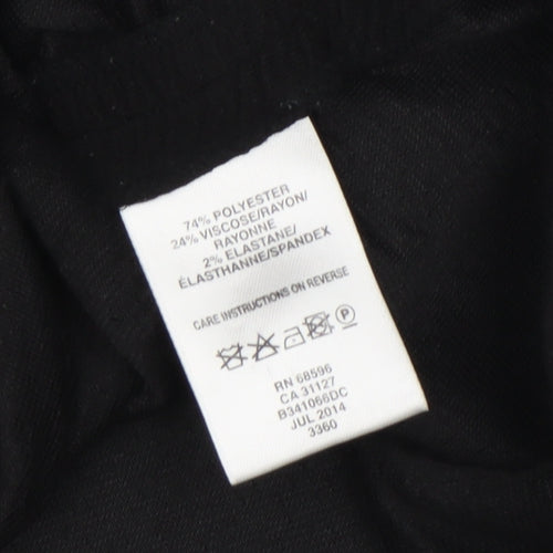 DKNYC Women's Black Pencil Skirt, XS, Zip Detail