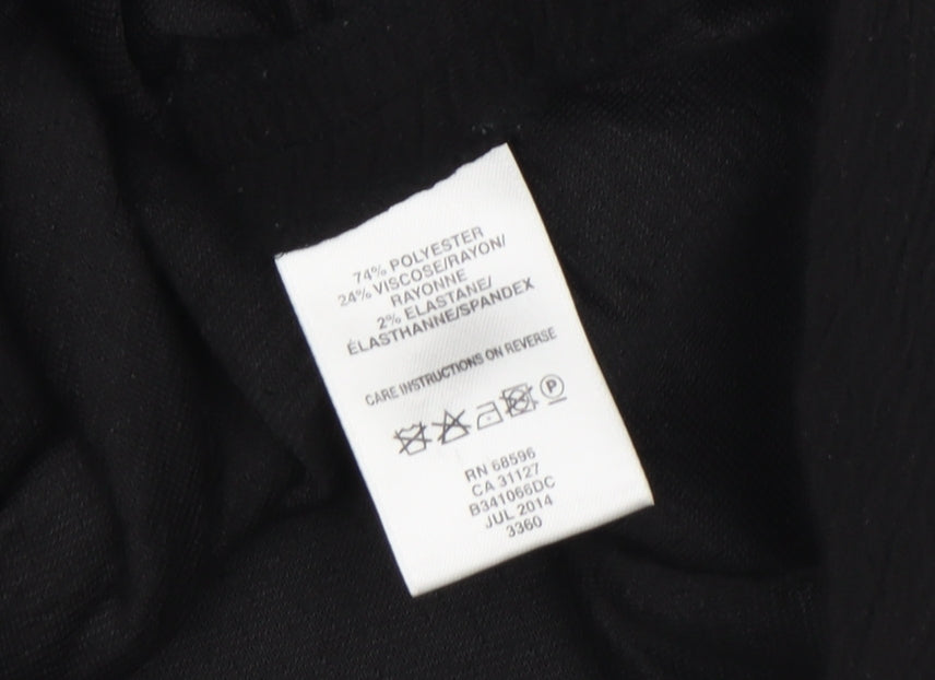 DKNYC Women's Black Pencil Skirt, XS, Zip Detail