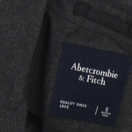 Abercrombie & Fitch Men's Grey Blazer, Size S, Regular Fit