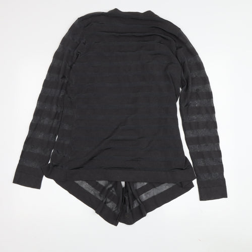 Laura Ashley Women's Black Cardigan UK 12 Striped Pattern