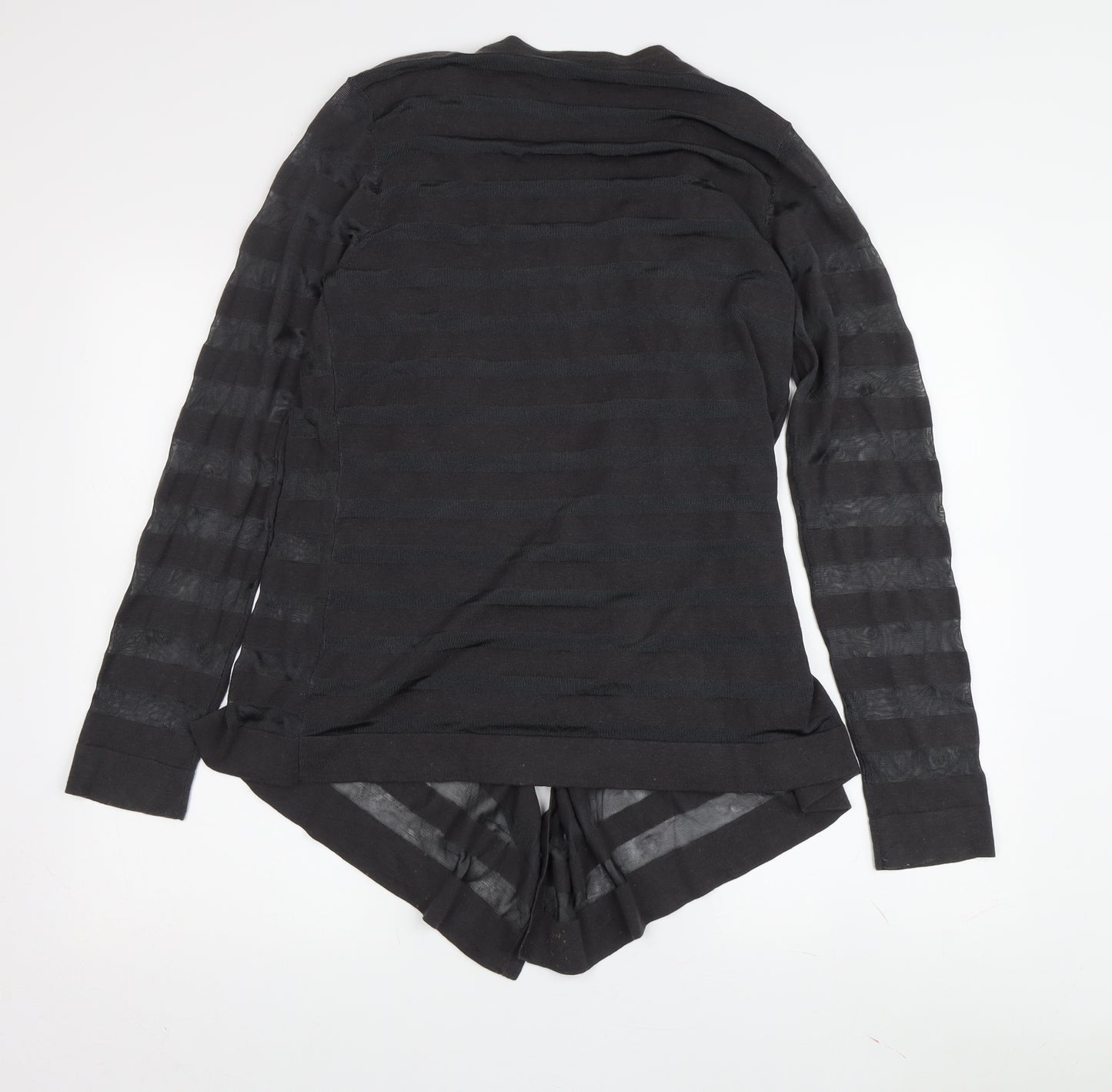 Laura Ashley Women's Black Cardigan UK 12 Striped Pattern