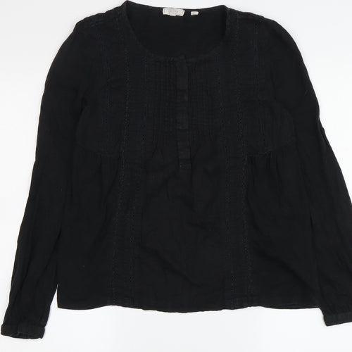 Fat Face Women's Black Tunic Blouse Size 6
