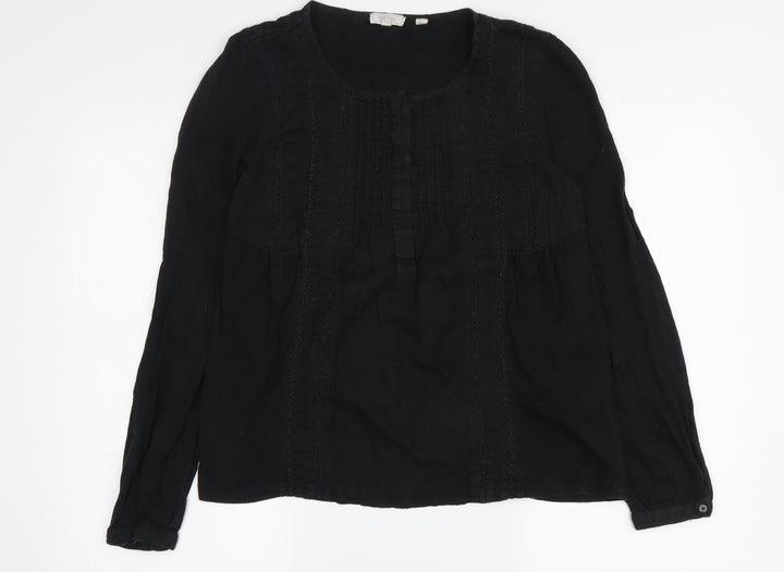Fat Face Women's Black Tunic Blouse Size 6