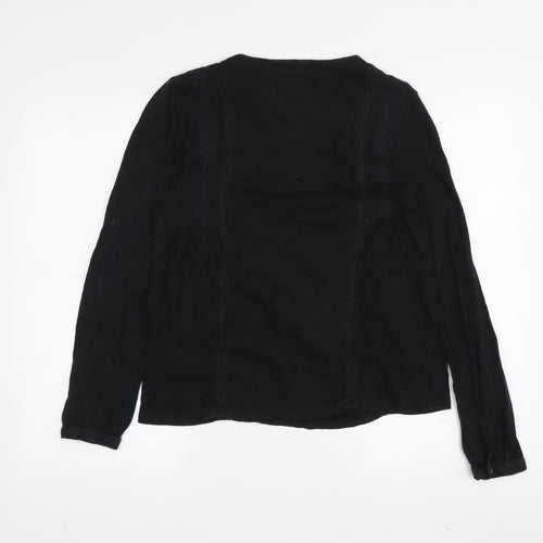 Fat Face Women's Black Tunic Blouse Size 6