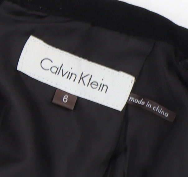 Calvin Klein Women's Black Pencil Skirt, Size 6, Lined