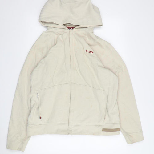 Reebok Men's Beige Full Zip Hoodie, Size S