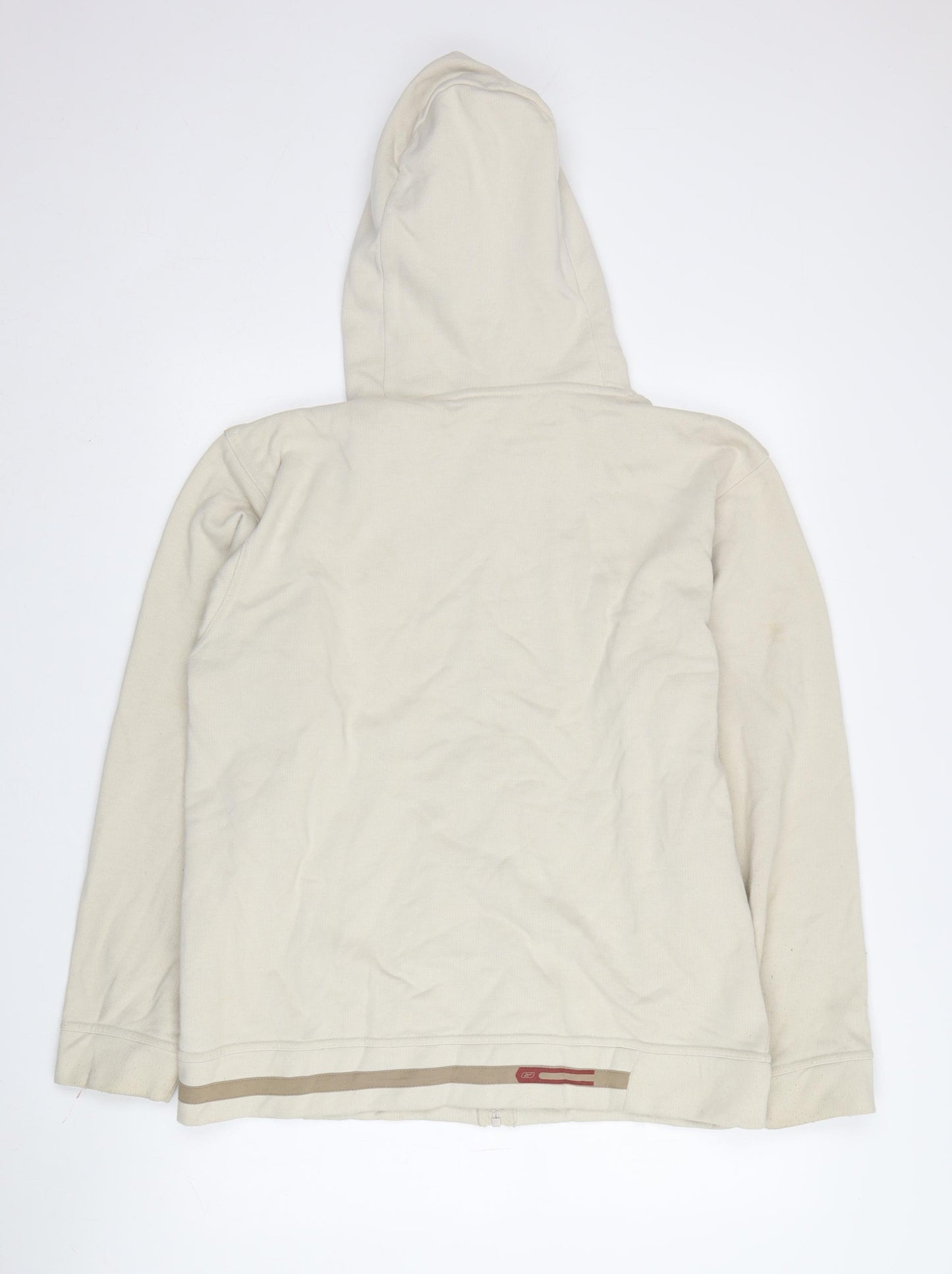 Reebok Men's Beige Full Zip Hoodie, Size S