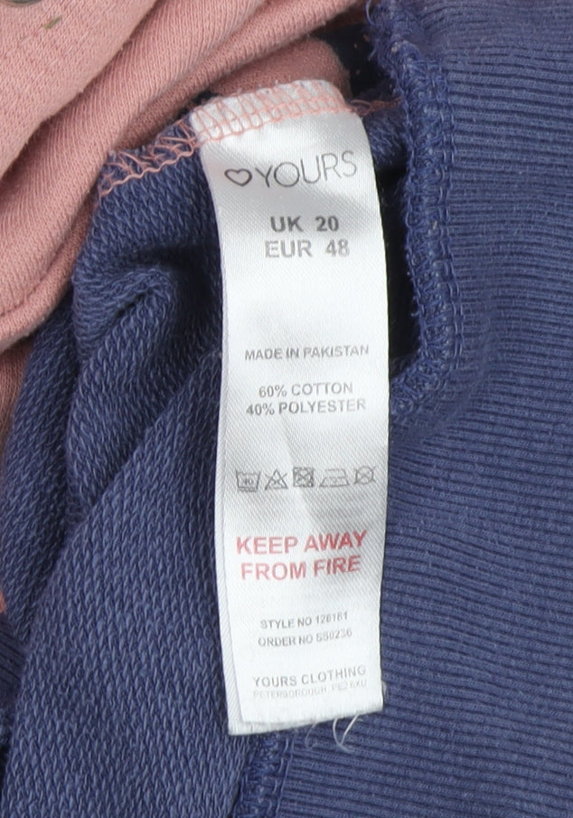 Yours Women's Multicoloured Pullover Hoodie Size 20
