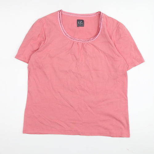 iZ Women's Pink M T-Shirt, Short Sleeve, Summer