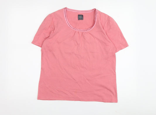 iZ Women's Pink M T-Shirt, Short Sleeve, Summer