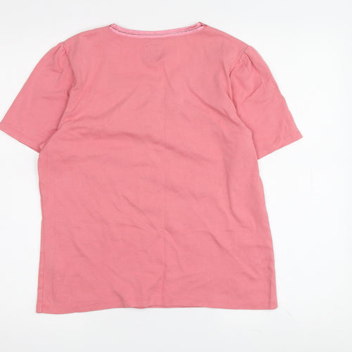 iZ Women's Pink M T-Shirt, Short Sleeve, Summer