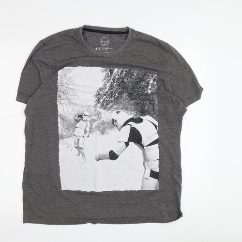Men's Grey Star Wars Stormtrooper Large T-Shirt