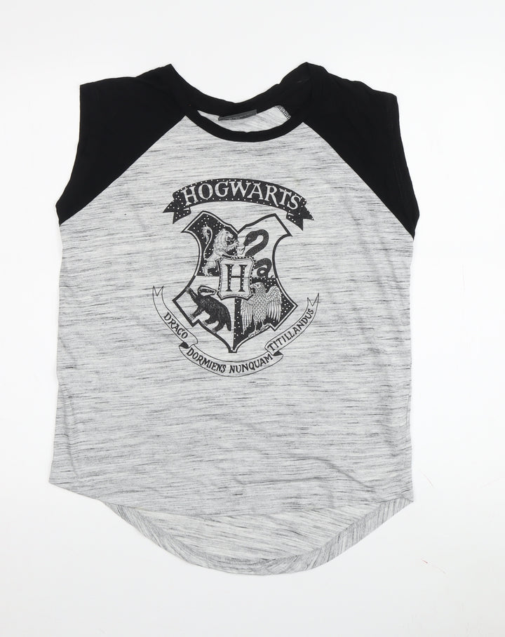Harry Potter Unisex Grey Sleeveless Raglan T-Shirt