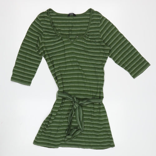 Ellie Louise Women's Green Striped Tunic, Size 12