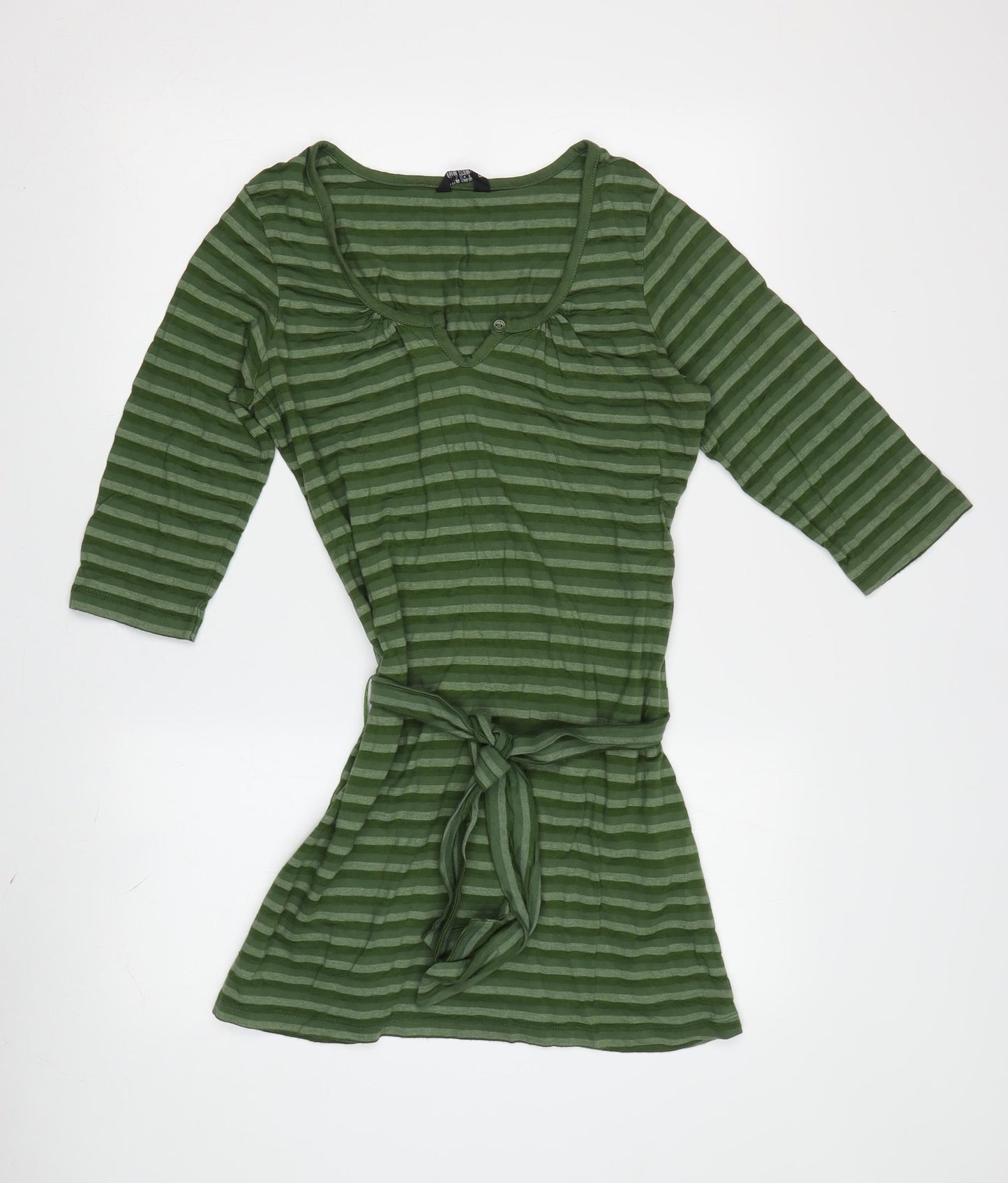 Ellie Louise Women's Green Striped Tunic, Size 12