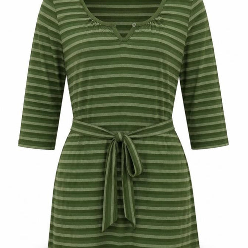 Ellie Louise Women's Green Striped Tunic, Size 12