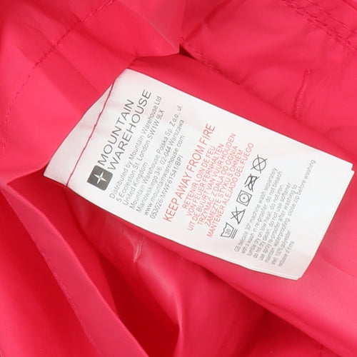 Mountain Warehouse Girls Pink Windbreaker Jacket 9-10 Years