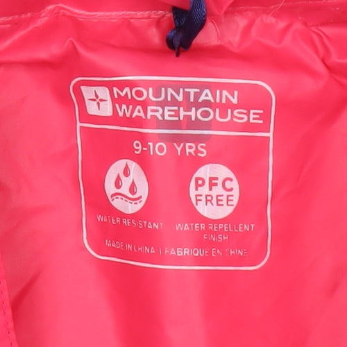 Mountain Warehouse Girls Pink Windbreaker Jacket 9-10 Years