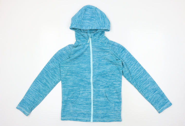 Mountain Warehouse Girls Blue Full Zip Hoodie 11-12 Years Fleece