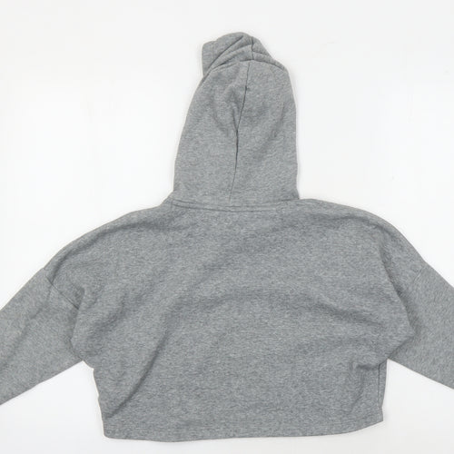 Puma Teens Grey Logo Pullover Hoodie, Size 9-10