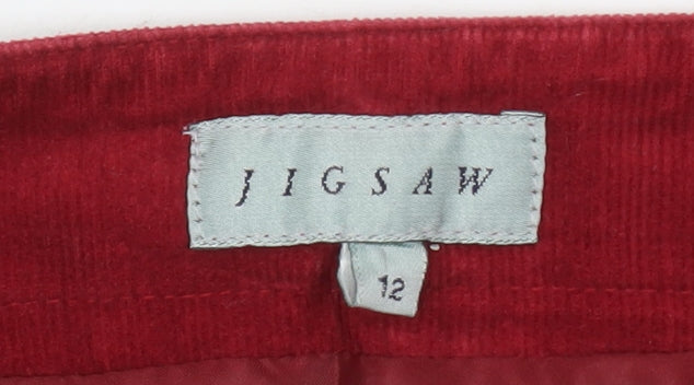 Jigsaw Women’s Red Corduroy Pencil Skirt Size 12