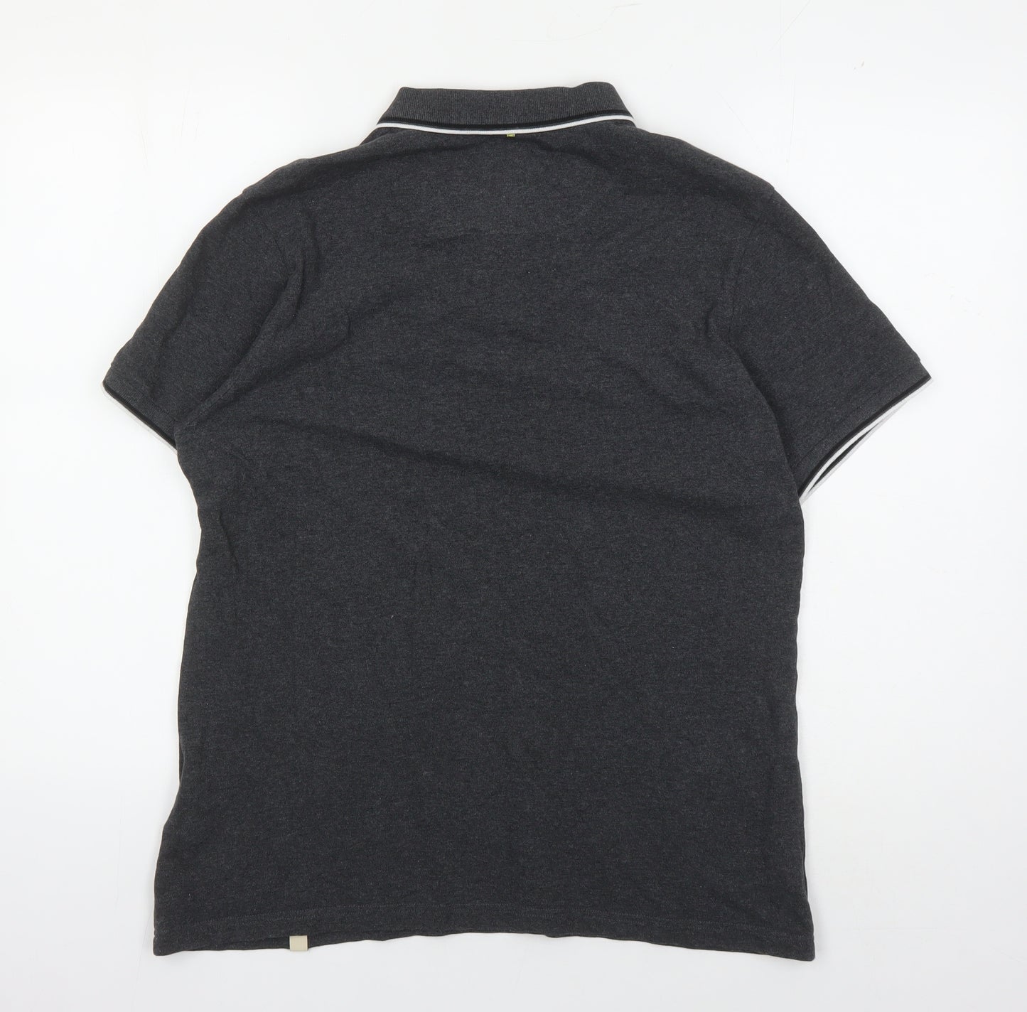 Over The Green Men's Black Polo Shirt Size S