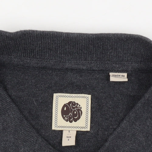 Over The Green Men's Black Polo Shirt Size S
