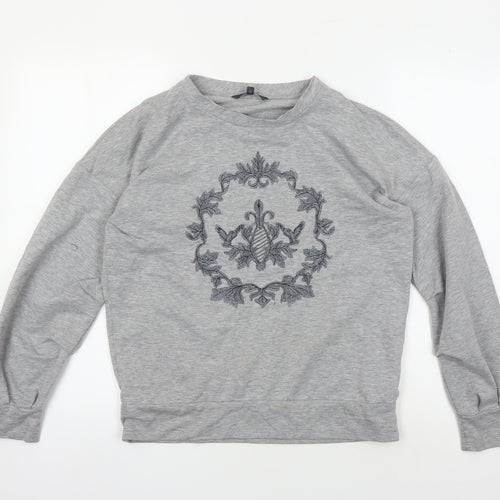 Next Women's Grey Pullover Sweatshirt, Size 6