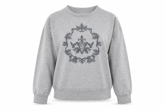 Front view of Next Women's Grey Pullover Sweatshirt, size 6