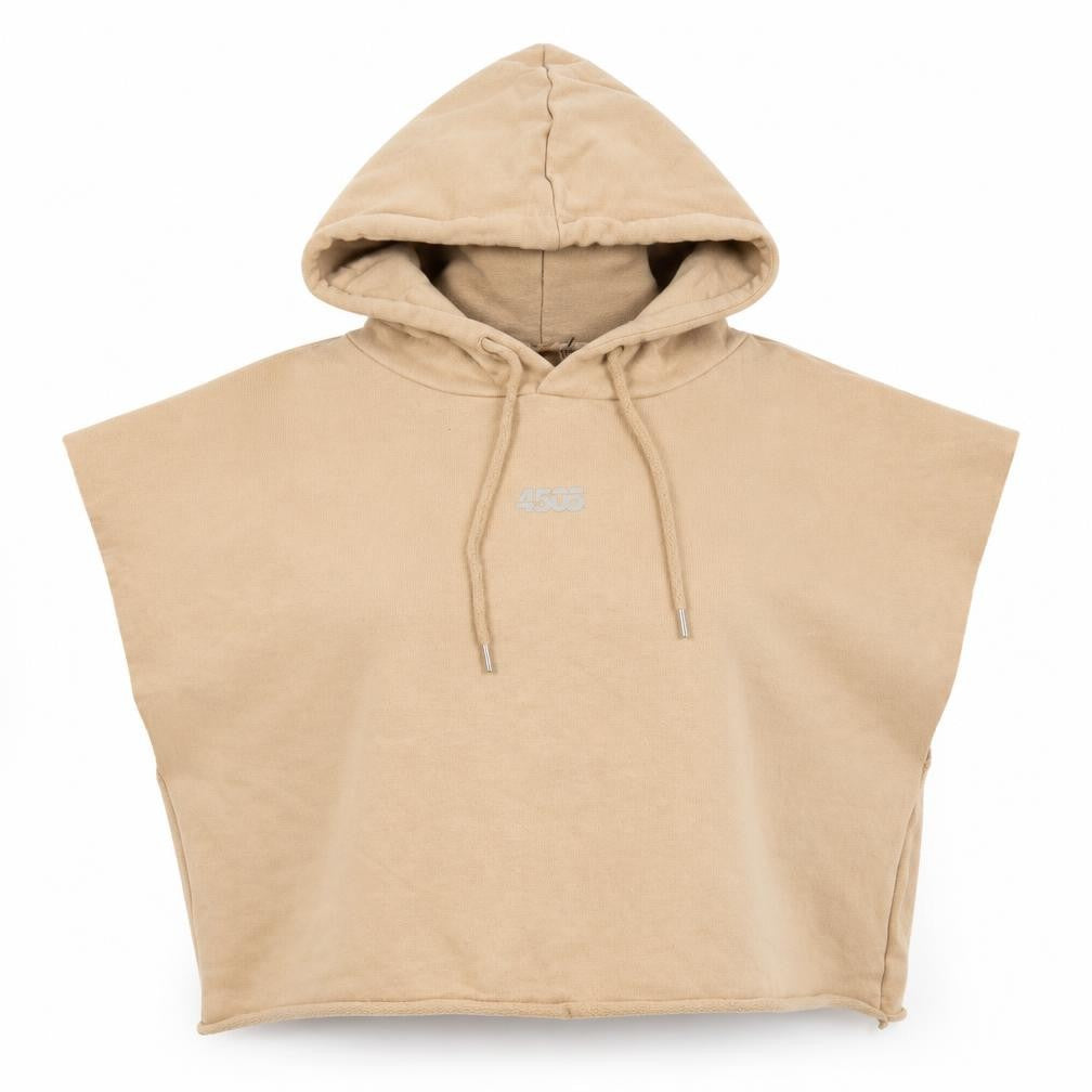 Front view of ASOS Women's Beige Pullover Hoodie, size 12