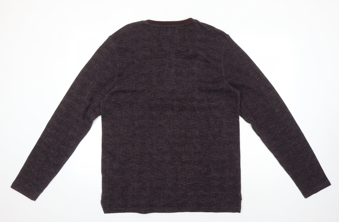 Fat Face Men's Purple Henley Jumper Size L