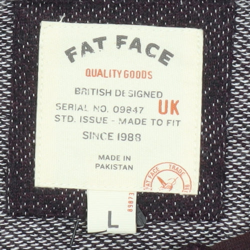 Fat Face Men's Purple Henley Jumper Size L