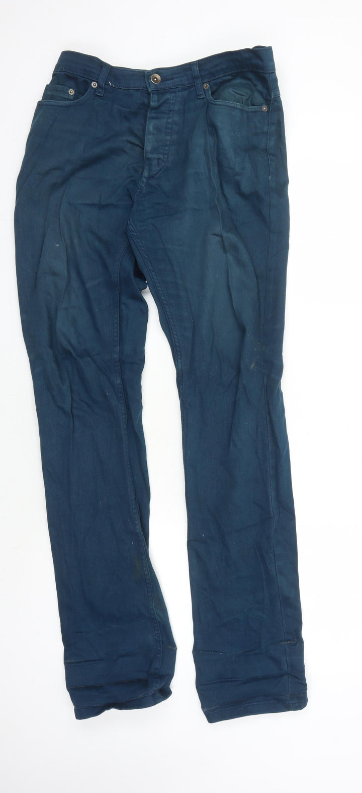 Topman Men's Blue Slim Vintage Jeans Size L