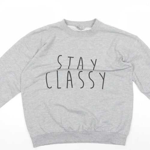 ASOS Women's Grey Pullover Sweatshirt Size 10