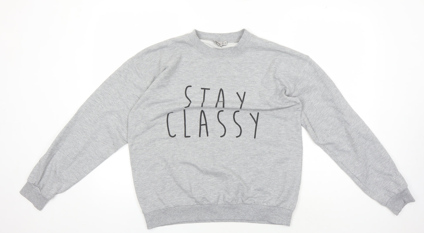 ASOS Women's Grey Pullover Sweatshirt Size 10
