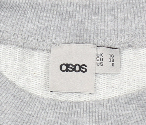 ASOS Women's Grey Pullover Sweatshirt Size 10