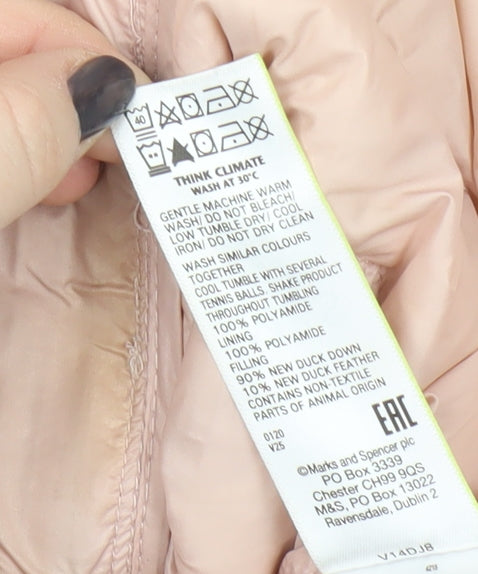 Marks and Spencer Women’s Pink Puffer Jacket Size 6