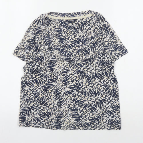 Maine New England Women's Blue Geometric T-Shirt