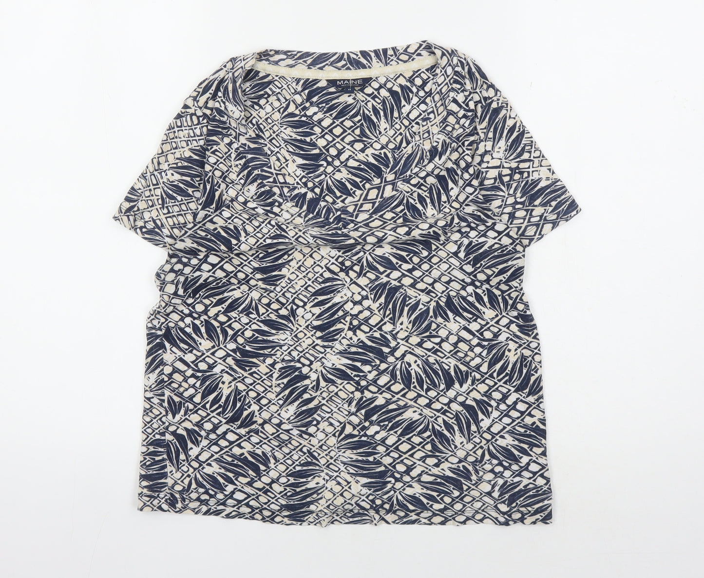 Maine New England Women's Blue Geometric T-Shirt