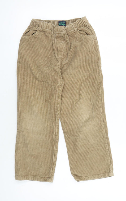 Boden Boys Beige Corduroy Cargo Trousers, Size 7-8 Years