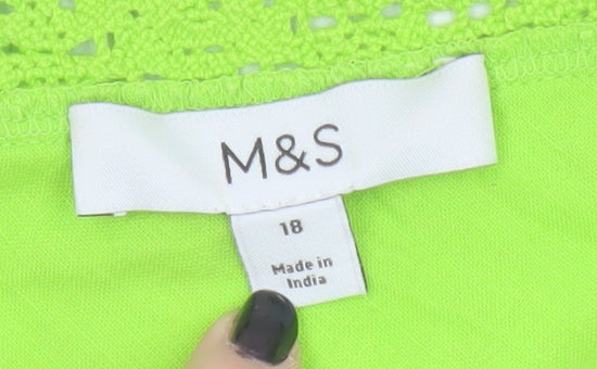 Marks and Spencer Women's Green Camisole Tank, Size 18