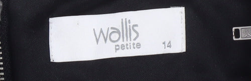 Wallis Petite Women's Black Zebra Print Sheath Dress Size 14