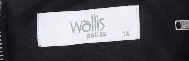 Wallis Petite Women's Black Zebra Print Sheath Dress Size 14
