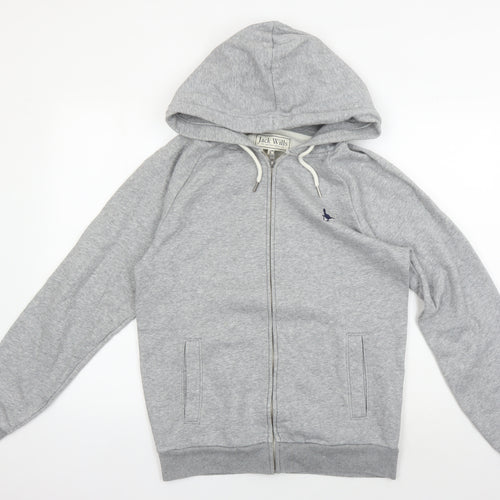 Jack Wills Men's Grey Full Zip Hoodie S
